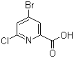 structure of CAS# 1060805-66-4, 4-Bromo-6-chloro-2-pyridinecarboxylic acid