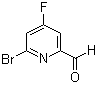 结构式 CAS# 1060809-22-4, 6-溴-4-氟-2-吡啶甲醛