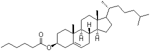 结构式 CAS# 1062-96-0, 胆甾烯基己酸酯; 胆甾醇己酸酯