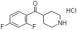 结构式 CAS# 106266-04-0, 4-(2,4-二氟苯甲酰基)-哌啶盐酸盐