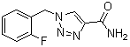 结构式 CAS# 106308-41-2, 1-[(2-氟苯基)甲基]-1H-1,2,3-三唑-4-甲酰胺