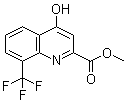 structure of CAS# 1065074-52-3, 4-Hydroxy-8-(trifluoromethyl)-2-quinolinecarboxylic acid methyl ester