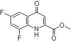structure of CAS# 1065074-53-4, 6,8-Difluoro-1,4-dihydro-4-oxo-2-quinolinecarboxylic acid methyl ester
