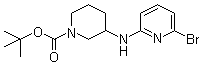 结构式 CAS# 1065484-36-7, 3-[(6-溴-2-吡啶基)氨基]-1-哌啶甲酸叔丁酯