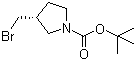 structure of CAS# 1067230-65-2, (3R)-3-(Bromomethyl)-1-pyrrolidinecarboxylic acid tert-butyl ester