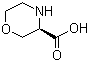 结构式 CAS# 106825-81-4, (R)-3-吗啉基羧酸