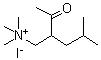 (2-Acetyl-4-methylpentyl)trimethylammonium iodide molecular structure (CAS 1069-62-1)