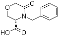 (S)-4-Benzyl-5-oxomorpholine-3-carboxylic acid molecular structure (CAS 106910-79-6)