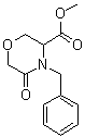 structure of CAS# 106910-81-0, 5-Oxo-4-(phenylmethyl)-3-morpholinecarboxylic acid methyl ester