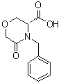 (3R)-4-Benzyl-5-oxomorpholine-3-carboxylic acid molecular structure (CAS 106973-36-8)