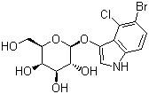 structure of CAS# 107021-38-5, 5-Bromo-4-chloro-3-indolyl-alpha-D-galactopyranoside;X-alpha-Gal