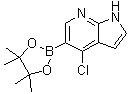 结构式 CAS# 1072145-24-4, 4-氯-5-(4,4,5,5-四甲基-1,3,2-二氧硼杂环戊烷-2-基)-1H-吡咯并[2,3-b]吡啶
