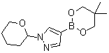 structure of CAS# 1072944-26-3, 4-(5,5-Dimethyl-1,3,2-dioxaborinan-2-yl)-1-(tetrahydro-2H-pyran-2-yl)-1H-pyrazole
