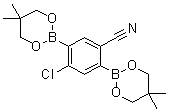 structure of CAS# 1072944-28-5, 4-Chloro-2,5-bis(5,5-dimethyl-1,3,2-dioxaborinan-2-yl)benzonitrile