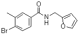structure of CAS# 1072944-32-1, 4-Bromo-N-(2-furanylmethyl)-3-methylbenzamide