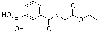 structure of CAS# 1072945-97-1, N-(3-Boronobenzoyl)glycine 1-ethyl ester