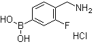 结构式 CAS# 1072946-45-2, [4-(氨基甲基)-3-氟苯基]硼酸盐酸盐