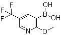 结构式 CAS# 1072946-55-4, (2-甲氧基-5-三氟甲基吡啶-3-基)硼酸