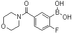 structure of CAS# 1072951-41-7, [2-Fluoro-5-(4-morpholinylcarbonyl)phenyl]boronic acid