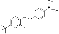 结构式 CAS# 1072951-67-7, [4-[[4-(叔丁基)-2-甲基苯氧基]甲基]苯基]硼酸
