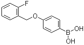 结构式 CAS# 1072951-78-0, 4-(2-氟苄氧基)苯硼酸
