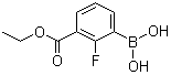 structure of CAS# 1072952-52-3, 3-Borono-2-fluorobenzoic acid 1-ethyl ester