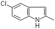 结构式 CAS# 1075-35-0, 5-氯-2-甲基-1H-吲哚