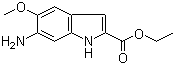 structure of CAS# 107575-60-0, Ethyl 6-amino-5-methoxyindole-2-carboxylate;6-Amino-5-methoxyindole-2-carboxylic acid ethyl ester