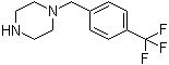 structure of CAS# 107890-32-4, N-[4-(Trifluoromethyl)benzyl]piperazine;1-(4-Trifluoromethylbenzyl)piperazine