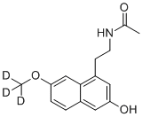 结构式 CAS# 1079774-23-4, N-(2-{3-羟基-7-[(2H3)甲氧基]-1-萘基}乙基)乙酰胺