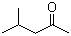 结构式 CAS# 108-10-1, 4-甲基-2-戊酮; 甲基异丁基酮; 甲基异丁基甲酮; 甲基异丁酮