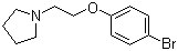 结构式 CAS# 1081-73-8, 1-(2-(4-溴苯氧基)乙基)吡咯烷; 1-(4-溴苯氧基)-2-(1-吡咯烷基)乙烷