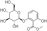 结构式 CAS# 108124-75-0, 6-(beta-D-吡喃葡萄糖氧基)水杨酸甲酯
