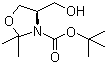 structure of CAS# 108149-63-9, (R)-3-Boc-2,2-Dimethyl-4-hydroxymethyloxazolidine;(R)-4-Hydroxymethyl-2,2-dimethyloxazolidine-3-carboxylic acid tert-butyl ester