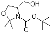 结构式 CAS# 108149-65-1, (S)-4-羟甲基-2,2-二甲基恶唑烷-3-羧酸叔丁酯