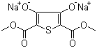 结构式 CAS# 108199-25-3, 3,4-二羟基噻吩-2,5-二羧酸二甲酯二钠