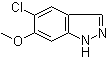structure of CAS# 1082041-58-4, 5-Chloro-6-methoxy-1H-indazole