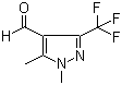 structure of CAS# 1082065-80-2, 1,5-Dimethyl-3-(trifluoromethyl)-1H-pyrazole-4-carbaldehyde;4-Formyl-1,5-dimethyl-3-(trifluoromethyl)-1H-pyrazole