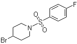 structure of CAS# 1082872-23-8, 4-Bromo-1-[(4-fluorophenyl)sulfonyl]piperidine