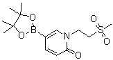 structure of CAS# 1083168-89-1, 1-[2-(Methylsulfonyl)ethyl]-5-(4,4,5,5-tetramethyl-1,3,2-dioxaborolan-2-yl)-2(1H)-pyridinone