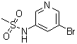 structure of CAS# 1083326-18-4, 3-Bromo-5-[(methylsulfonyl)amino]pyridine