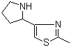 结构式 CAS# 1083368-78-8, 2-甲基-4-(2-吡咯烷基)噻唑