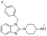 结构式 CAS# 108635-83-2, 1-(1-(4-氟苄基)-1H-苯并[d]咪唑-2-基)-N-甲基哌啶-4-胺