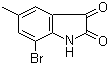 structure of CAS# 108938-16-5, 7-Bromo-5-methylindoline-2,3-dione