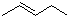 2-Pentene molecular structure (CAS 109-68-2)