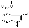 结构式 CAS# 1093759-60-4, 3-溴-1H-吲哚-4-羧酸甲酯