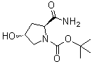 结构式 CAS# 109384-24-9, (2S,4R)-2-(氨基羰基)-1-叔丁氧羰基-4-羟基吡咯烷