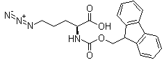 结构式 CAS# 1097192-04-5, 5-叠氮基-N-[芴甲氧羰基]-L-正缬氨酸
