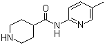 结构式 CAS# 110105-97-0, N-(5-甲基吡啶-2-基)哌啶-4-甲酰胺