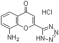 结构式 CAS# 110683-23-3, 8-氨基-2-(2H-四氮唑-5-基)-4H-1-苯并吡喃-4-酮盐酸盐